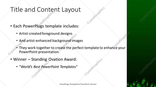 Title and Content presentation slide layout