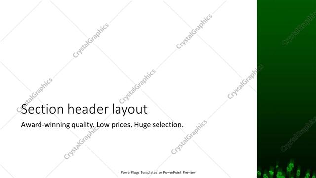 Section Header presentation slide layout