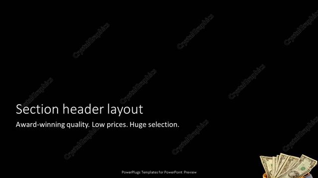 Section Header presentation slide layout