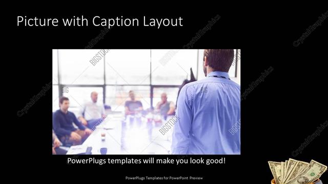 Picture with Caption presentation slide layout