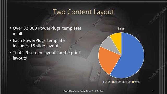 Two Content presentation slide layout