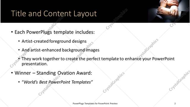 Title and Content presentation slide layout