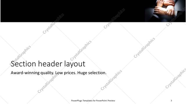 Section Header presentation slide layout
