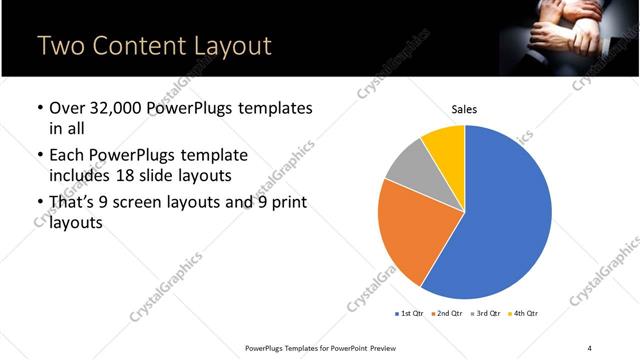 Two Content presentation slide layout