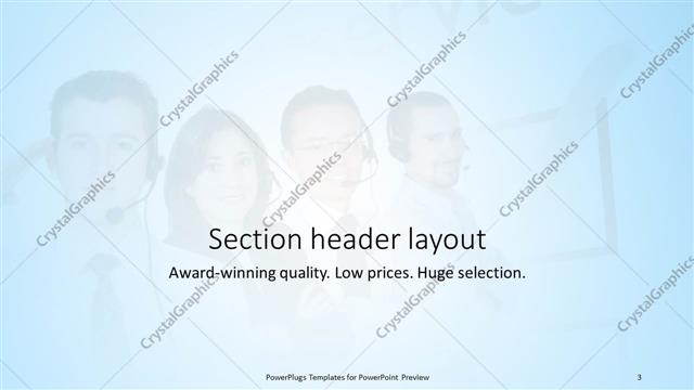 Section Header presentation slide layout