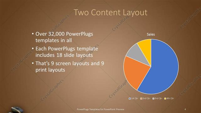 Two Content presentation slide layout