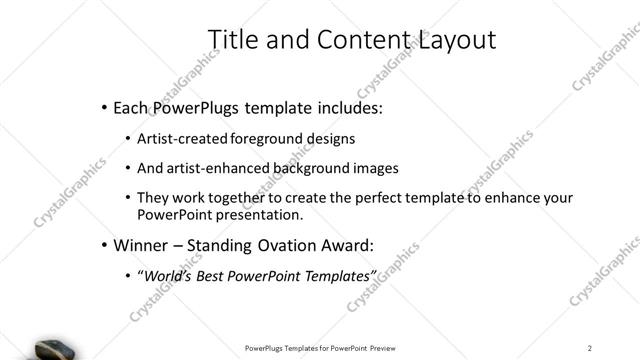 Title and Content presentation slide layout