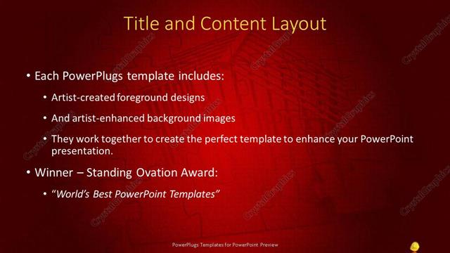Title and Content presentation slide layout