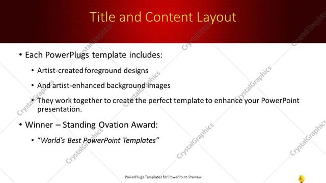 Title and Content presentation slide layout