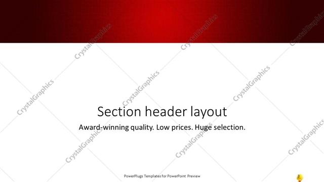 Section Header presentation slide layout