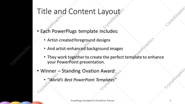 Title and Content presentation slide layout