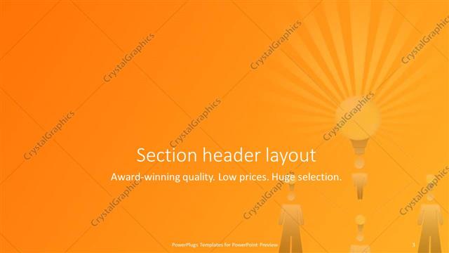 Section Header presentation slide layout