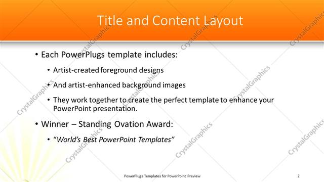Title and Content presentation slide layout