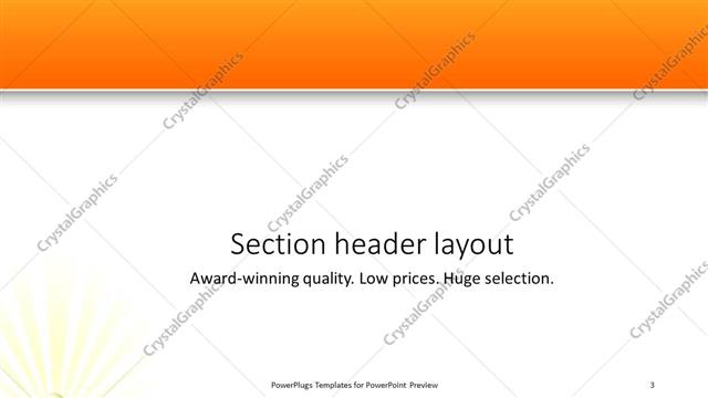 Section Header presentation slide layout