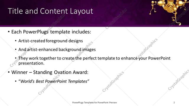 Title and Content presentation slide layout