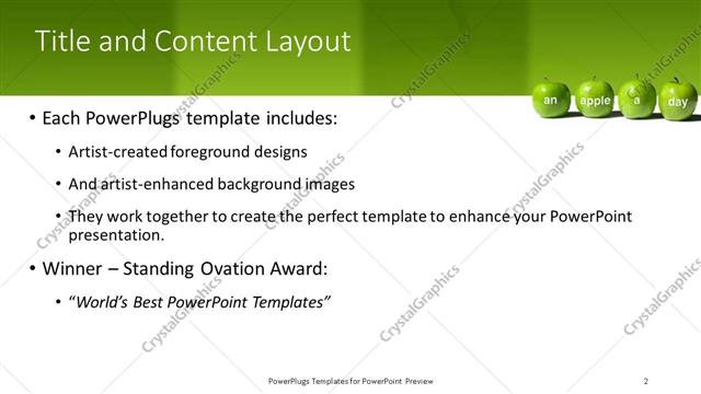 Title and Content presentation slide layout