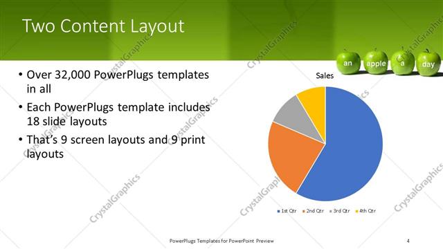 Two Content presentation slide layout