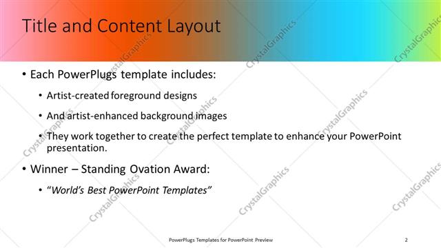 Title and Content presentation slide layout