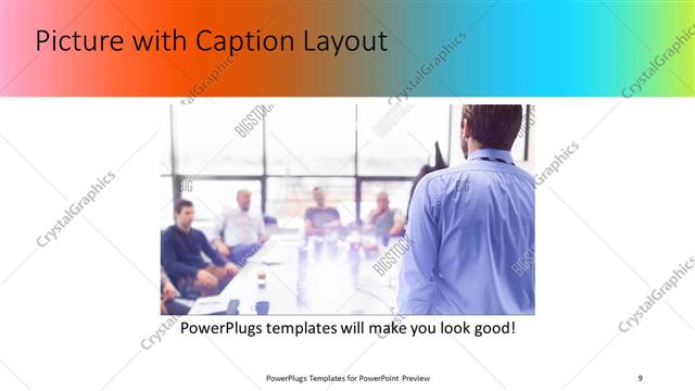 Picture with Caption presentation slide layout