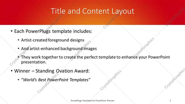 Title and Content presentation slide layout