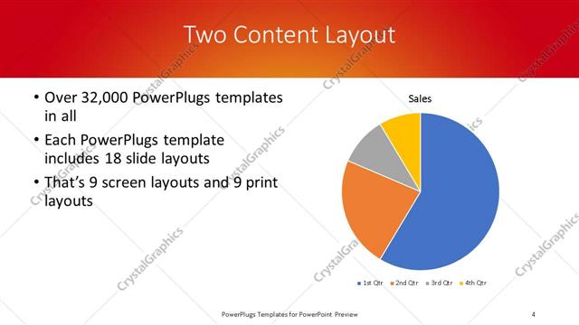 Two Content presentation slide layout