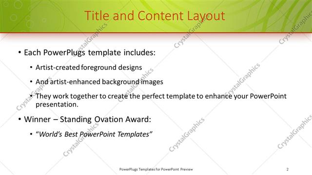 Title and Content presentation slide layout