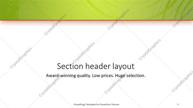 Section Header presentation slide layout
