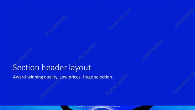 Section Header presentation slide layout