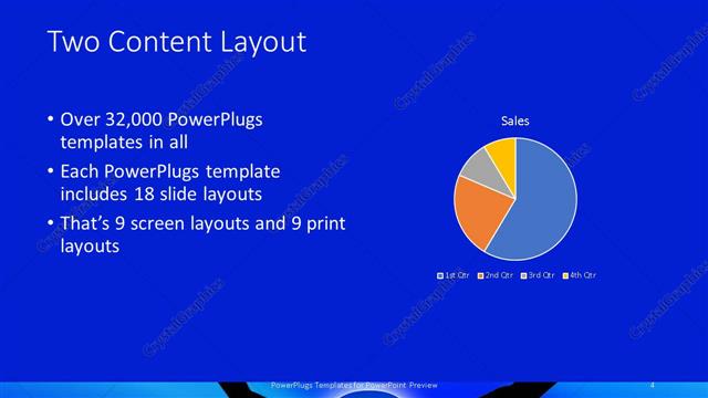 Two Content presentation slide layout