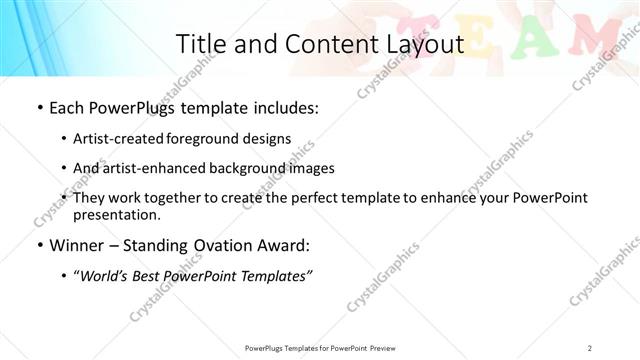 Title and Content presentation slide layout