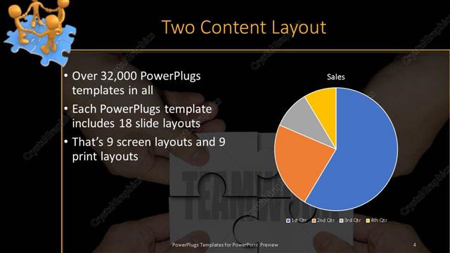 Two Content presentation slide layout