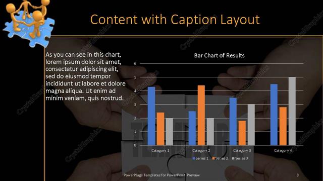 Content with Caption presentation slide layout