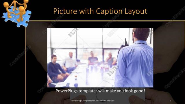 Picture with Caption presentation slide layout