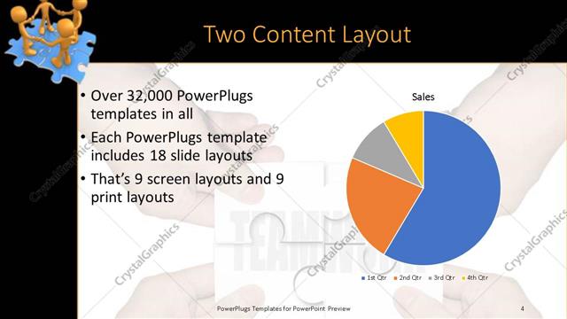 Two Content presentation slide layout