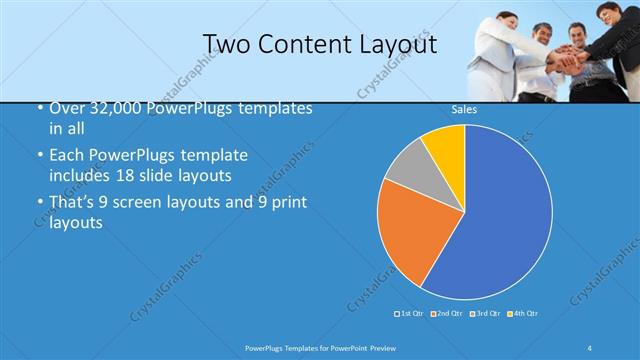 Two Content presentation slide layout