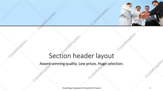 Section Header presentation slide layout