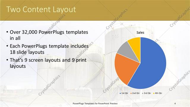 Two Content presentation slide layout