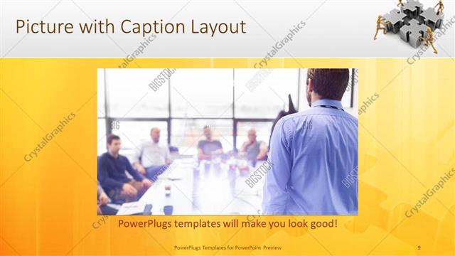 Picture with Caption presentation slide layout