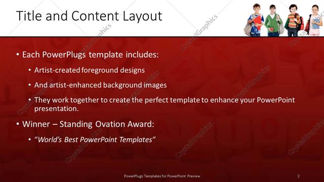 Title and Content presentation slide layout