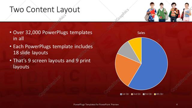 Two Content presentation slide layout