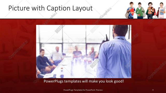 Picture with Caption presentation slide layout