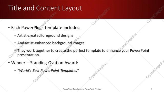 Title and Content presentation slide layout