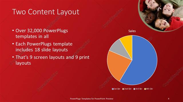 Two Content presentation slide layout