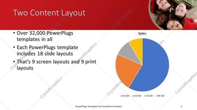 Two Content presentation slide layout