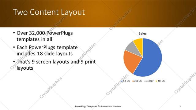 Two Content presentation slide layout