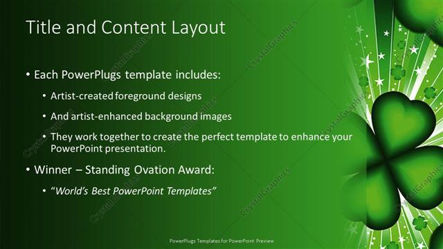 Title and Content presentation slide layout