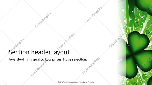 Section Header presentation slide layout