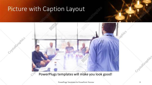 Picture with Caption presentation slide layout