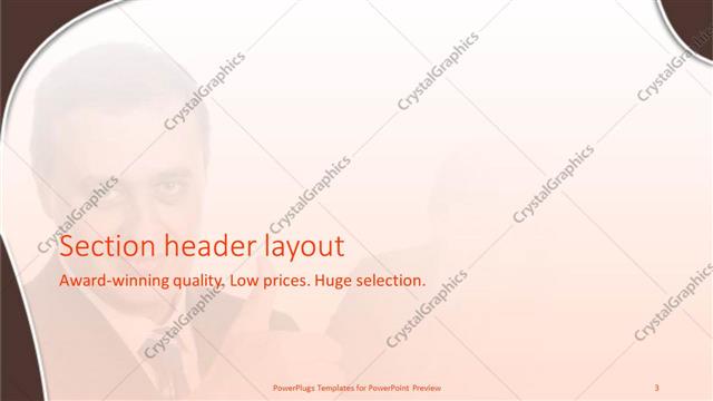 Section Header presentation slide layout