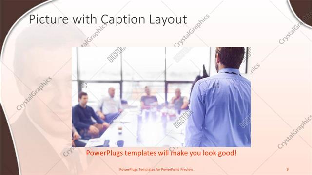 Picture with Caption presentation slide layout